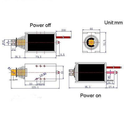 1U578 DC 12V 24V Powerful Open Frame Push Pull Linear Solenoid with 10mm Stroke
