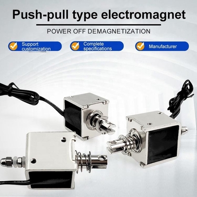 Solenoid-Elektromagnet-Push-Pull-Typ U-0826B Schubkraft Offener Rahmen Linear-Solenoid-Elektromagnet-Hofsauger